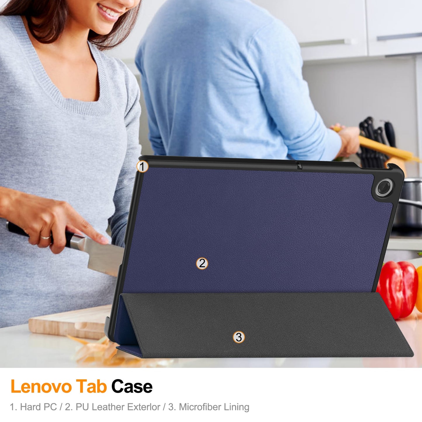 Tab 10.1" 2025 Tb311 Tri-Fold Pu Case [Navy]