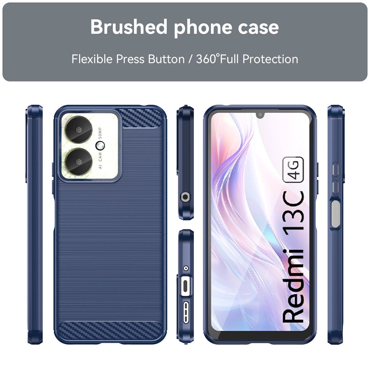 Xiaomi Redmi 13C 4G Carbon Fibre Case [Navy]