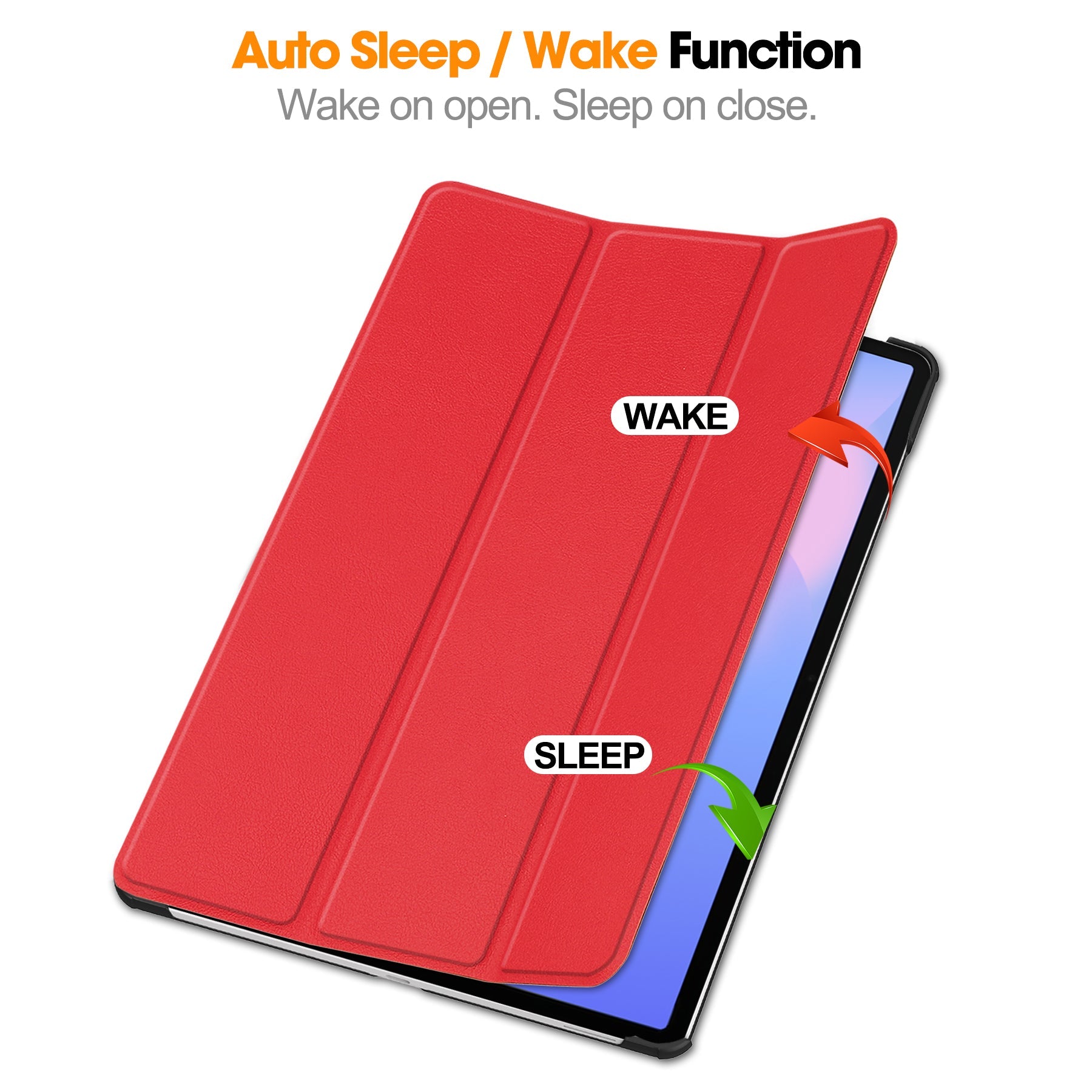 Samsung Tab S10Fe Plus Tri-Fold Pu Case [Red]