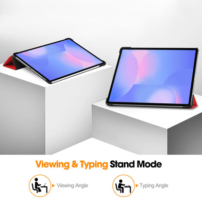 Samsung Tab S10Fe Plus Tri-Fold Pu Case [Red]