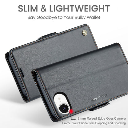 Apple iPhone 16E Pu Wallet Case [Black]