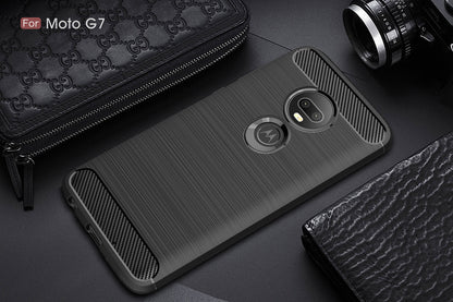 Moto G7/G7Plus Carbon Fibre Case Black