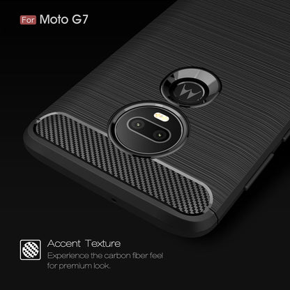 Moto G7/G7Plus Carbon Fibre Case Black