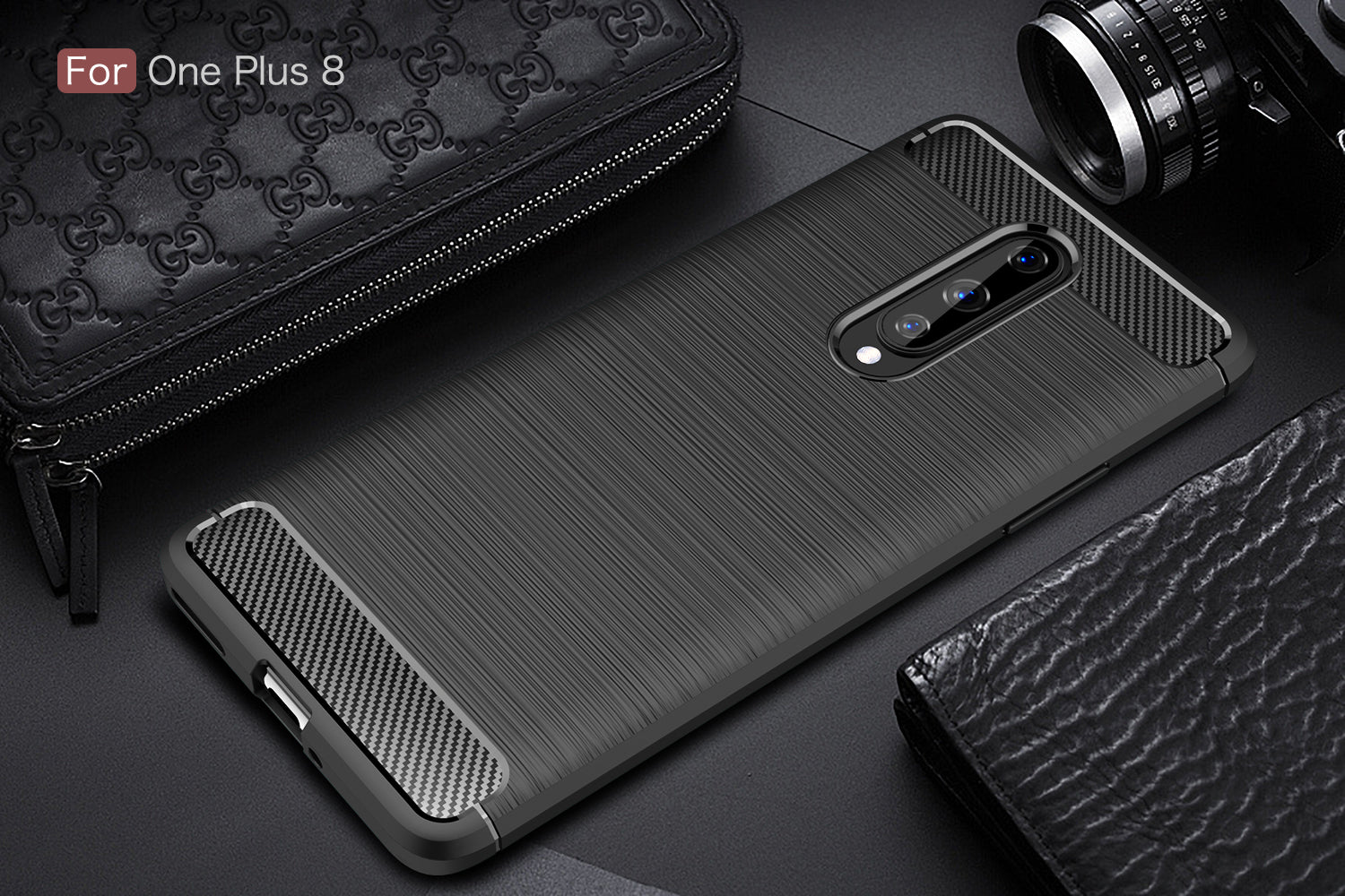 Oneplus 8 Carbon Fibre Case [Black]
