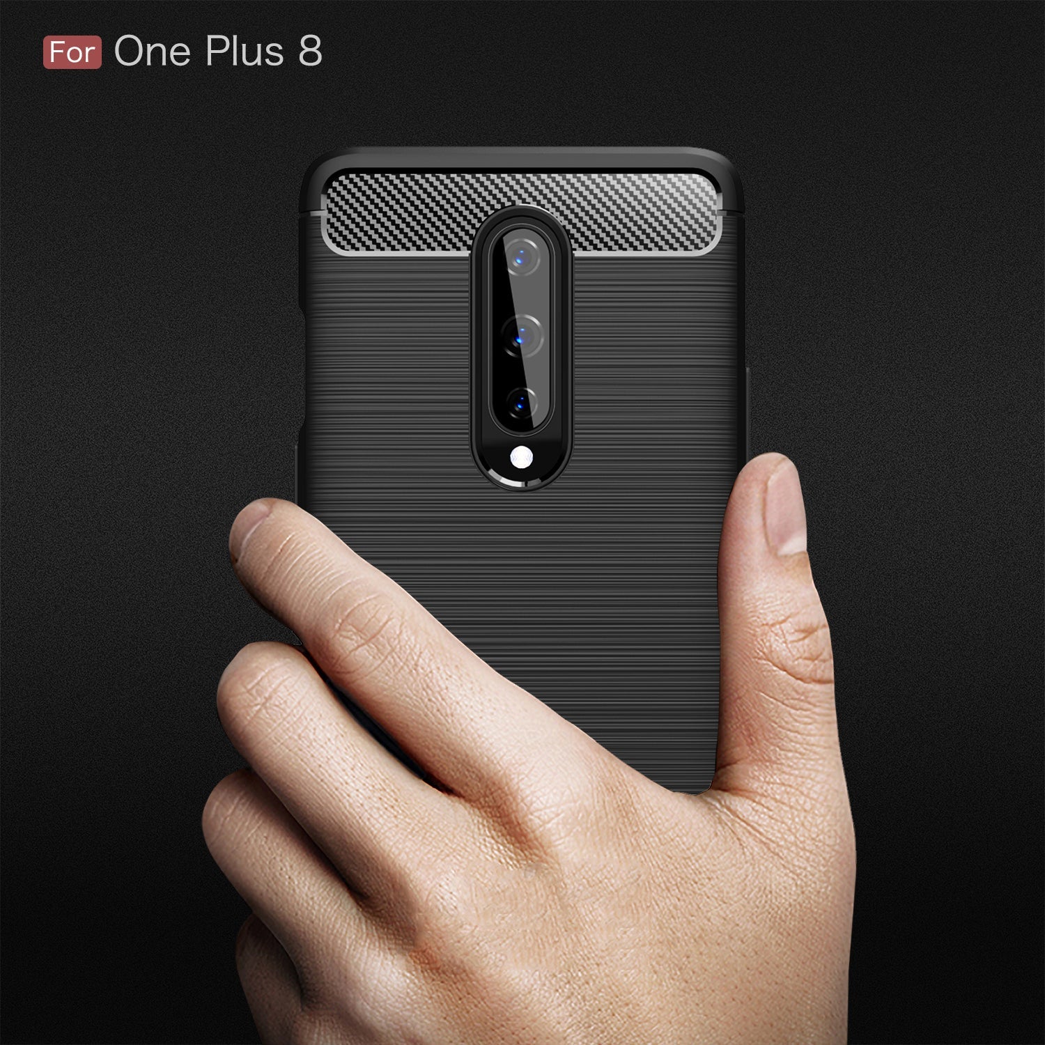 Oneplus 8 Carbon Fibre Case [Black]