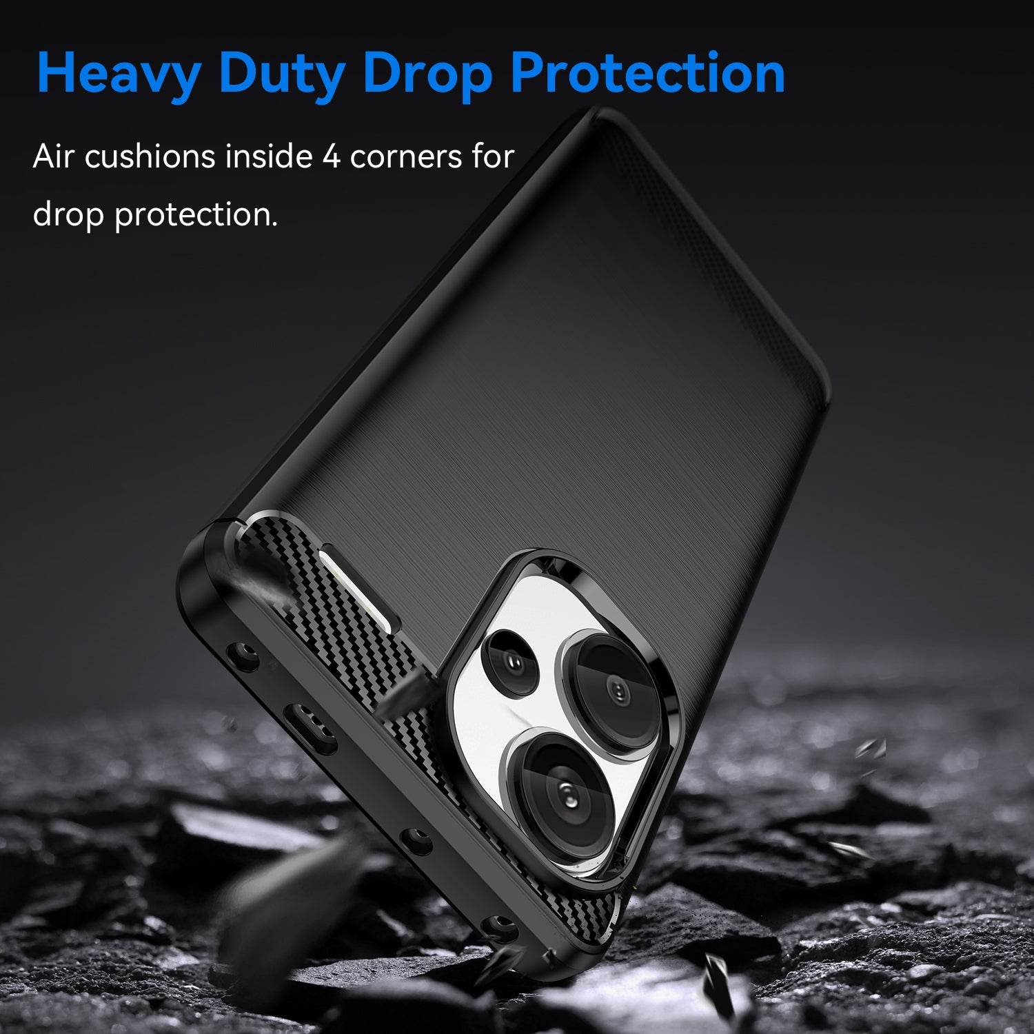 Xiaomi Redmi Note 13 Pro+ 5G Carbon Fibre Case [Black]