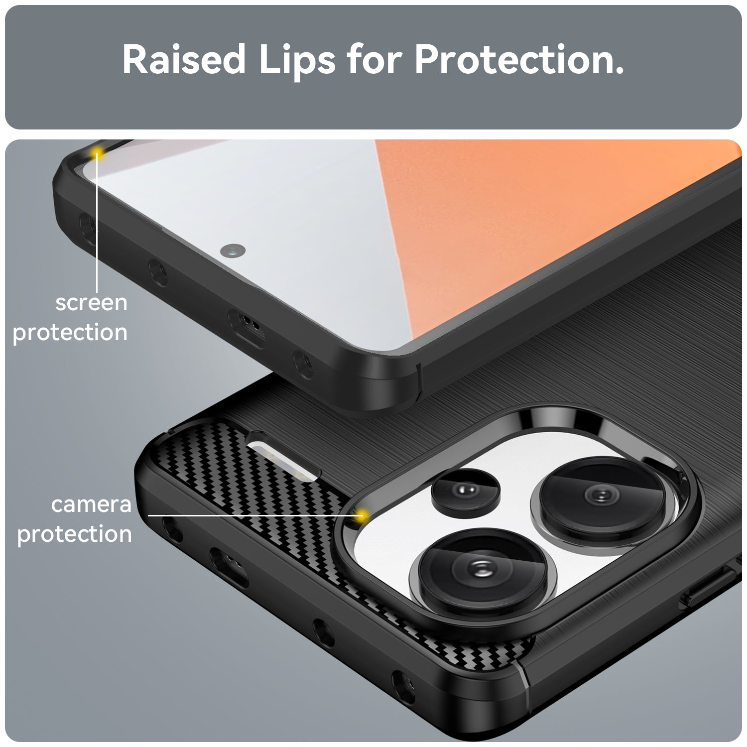 Xiaomi Redmi Note 13 Pro+ 5G Carbon Fibre Case [Black]