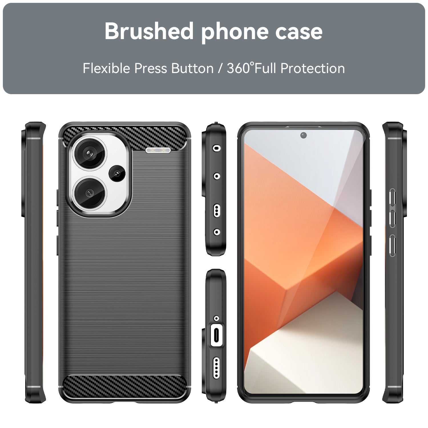 Xiaomi Redmi Note 13 Pro+ 5G Carbon Fibre Case [Black]