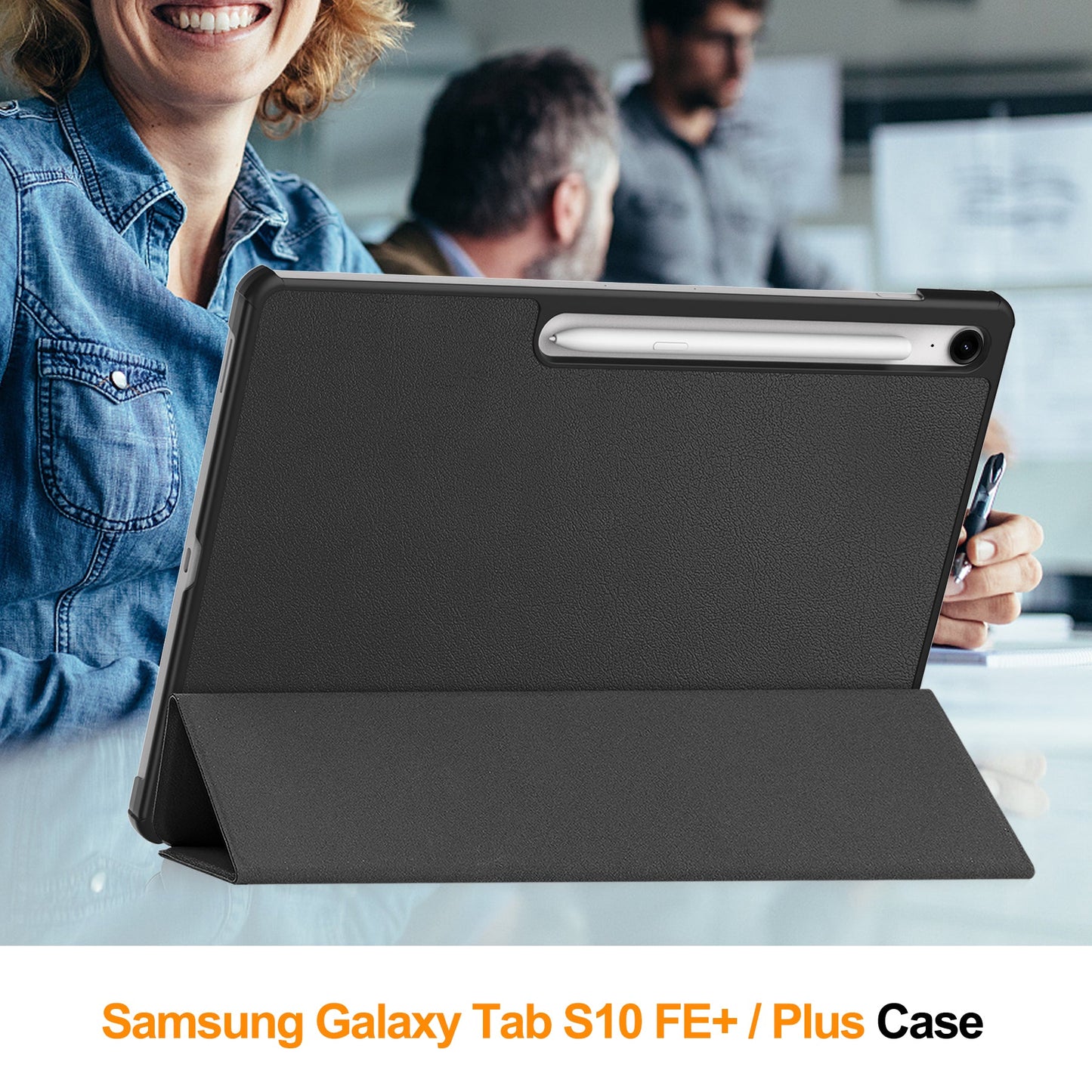 Tab S10Fe Plus Tri-Fold Pu Case [Black]