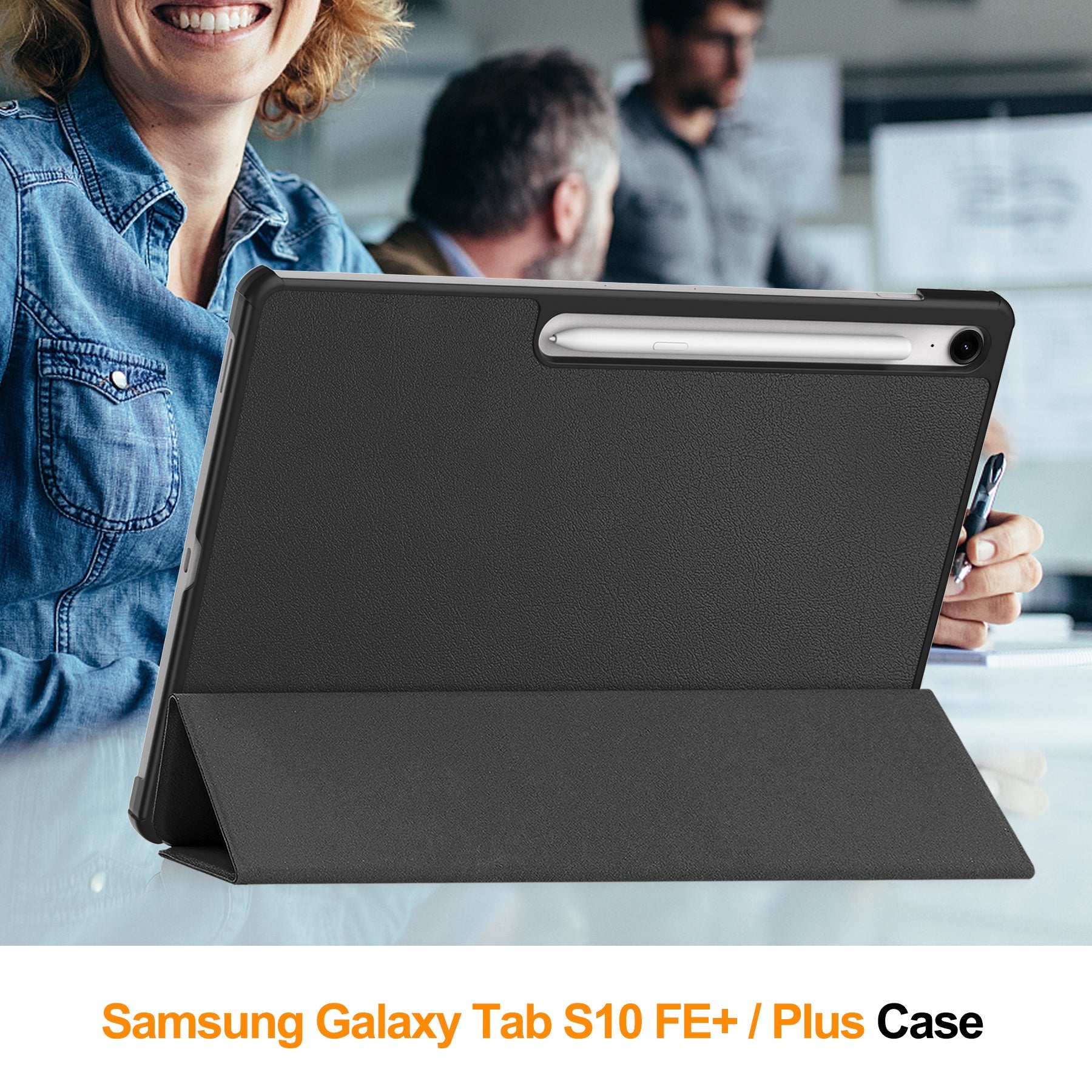 Tab S10Fe Plus Tri-Fold Pu Case [Black]