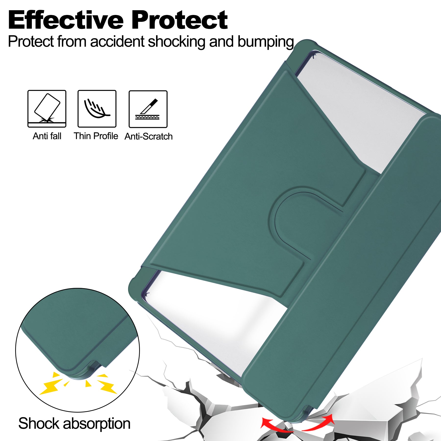 Galaxy Tab S10 Lite / S10 Fe/ S9 / S9 Fe Rotating Acrylic Case [Teal]