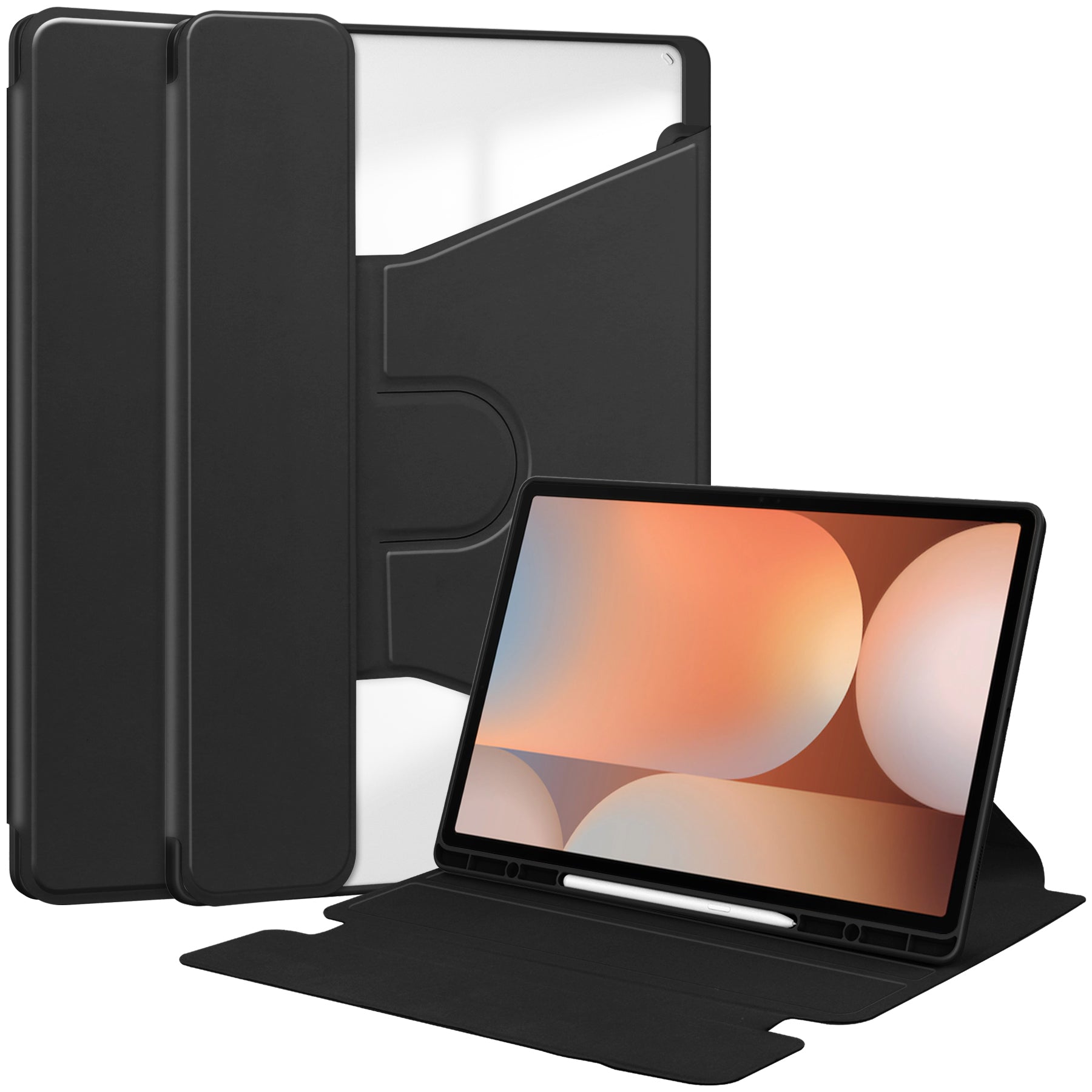 Galaxy Tab S10 Ultra / S9 Ultra / S8 Ultra Rotating Acrylic Case [Black]