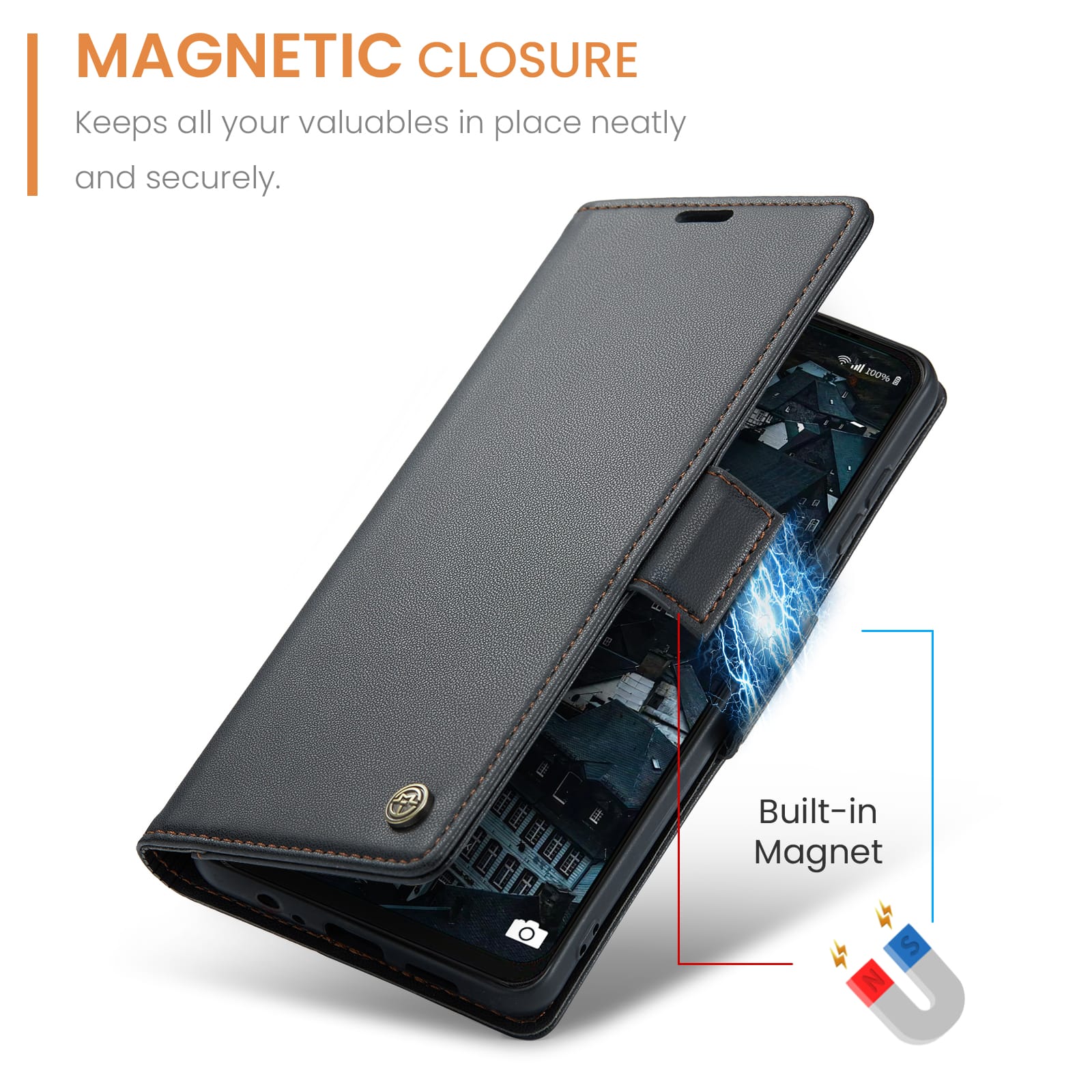 Samsung Galaxy A07 Pu Wallet Case [Black]
