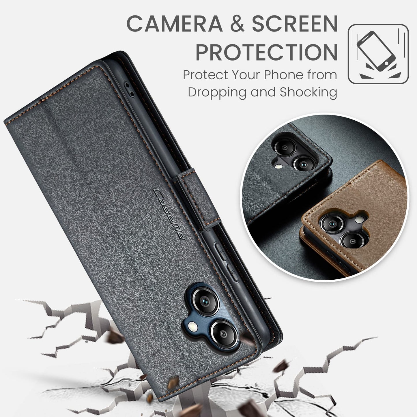 Samsung Galaxy A07 Pu Wallet Case [Black]