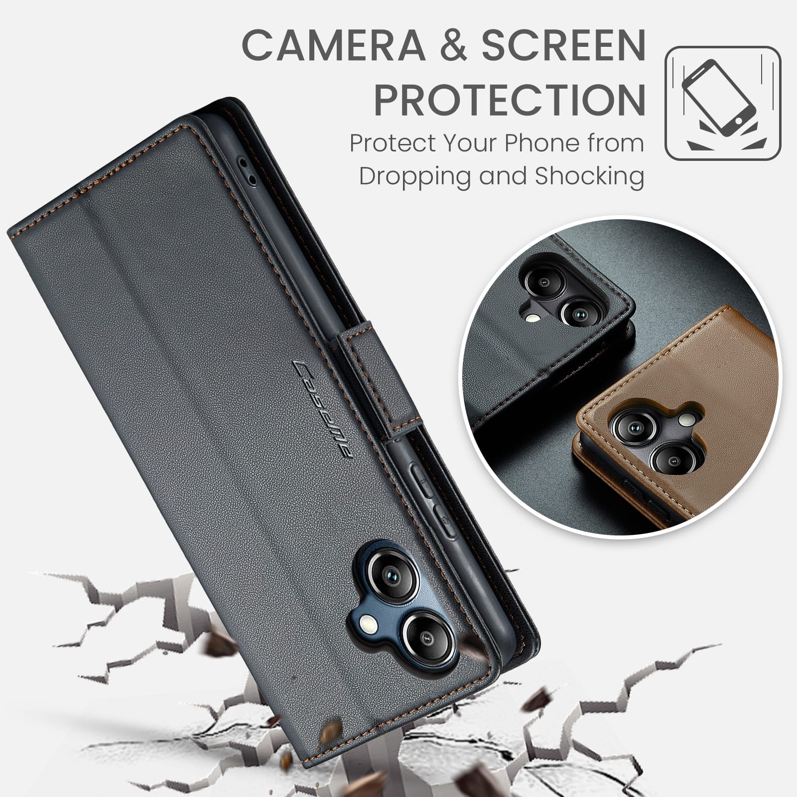 Samsung Galaxy A07 Pu Wallet Case [Black]