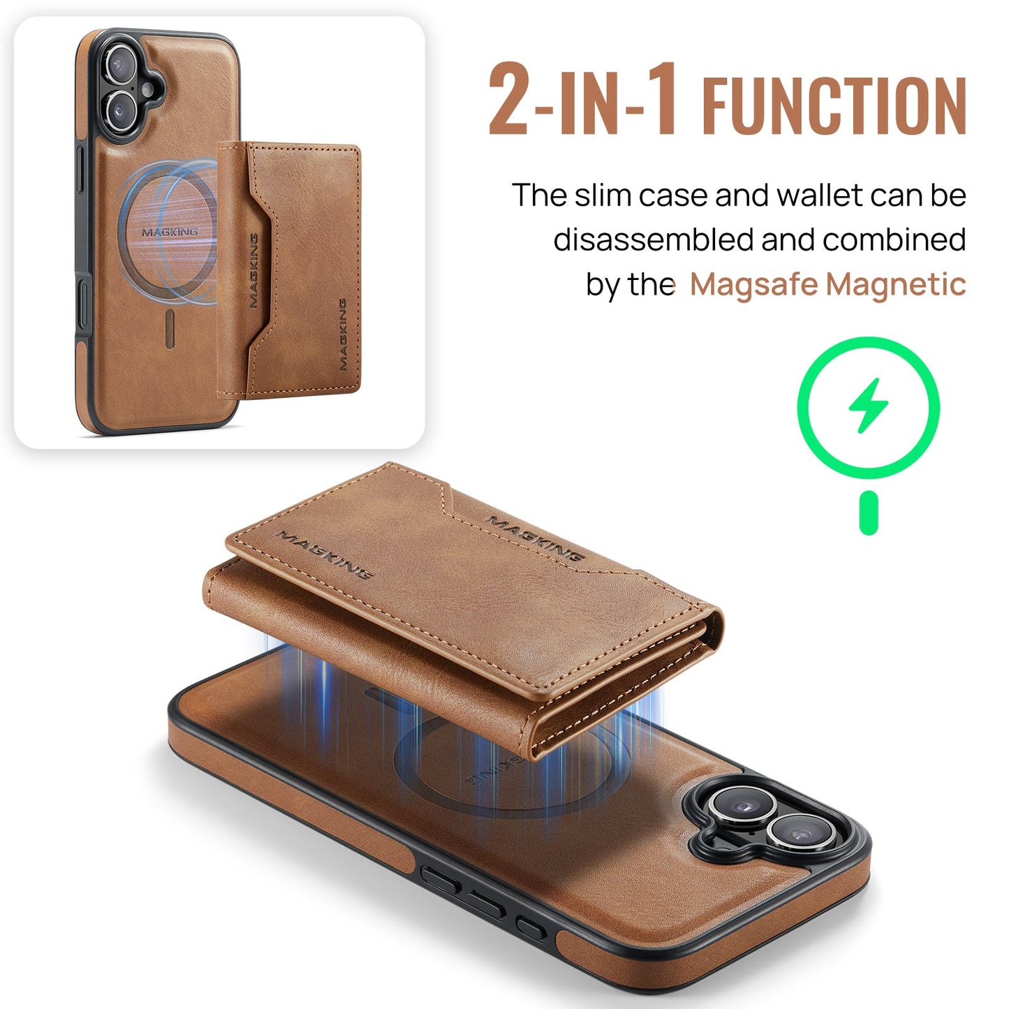 Iphone 16 Plus Magsafe Wallet [Brown]