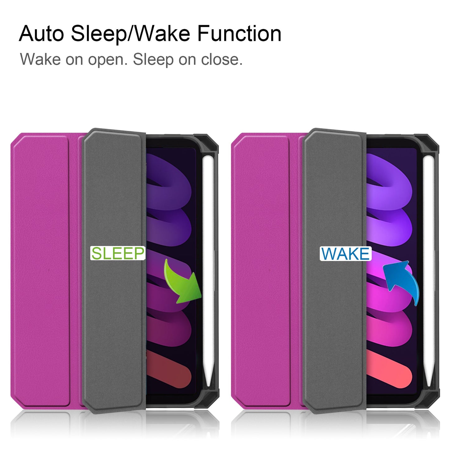 Ipad Mini 7 (A17 Pro 2024) Pen Holder Case [Purple]