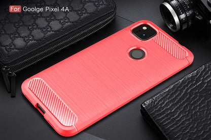 Google Pixel 4a 4g Carbon Fibre Case [Red]