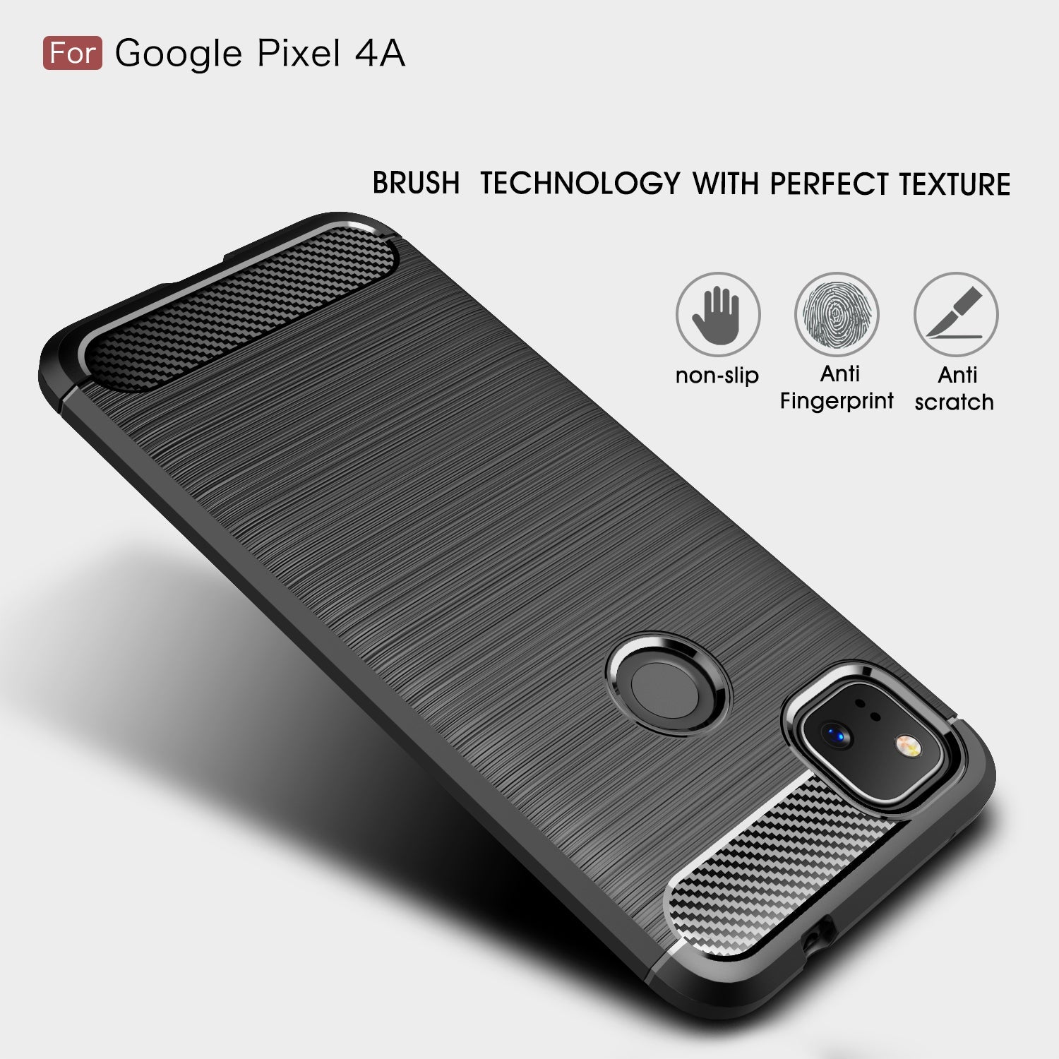 Google Pixel 4a 4g Carbon Fibre Case [Red]