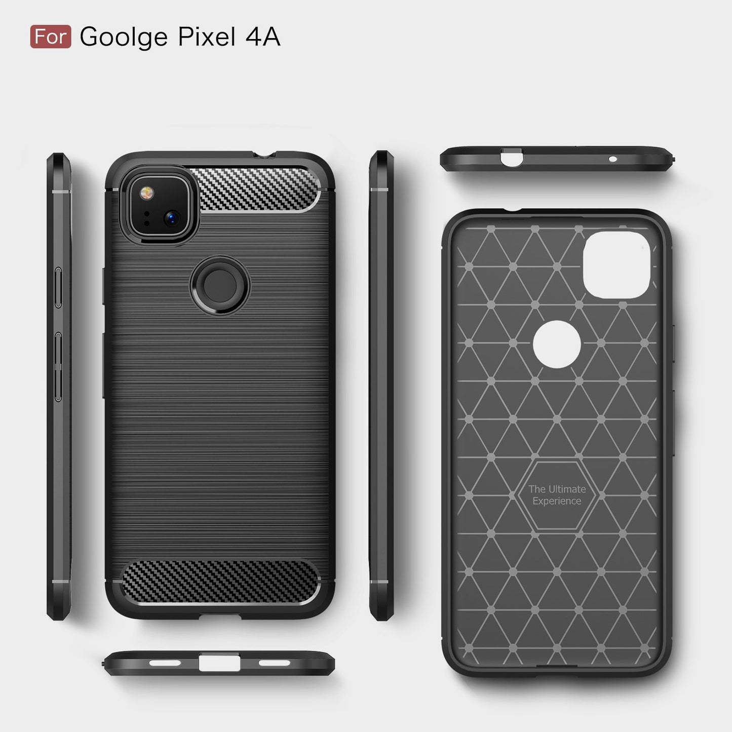 Google Pixel 4a 4g Carbon Fibre Case [Red]