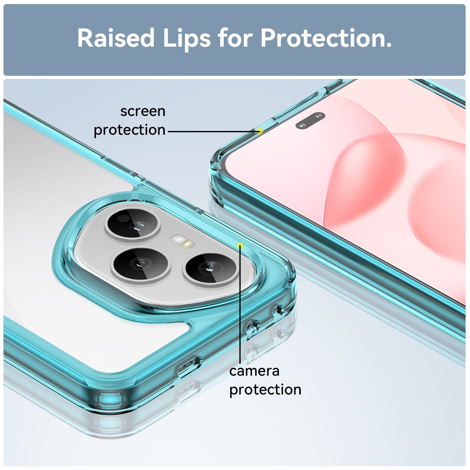 Honor 400 Pro Soft Gel Case [Clear Blue]