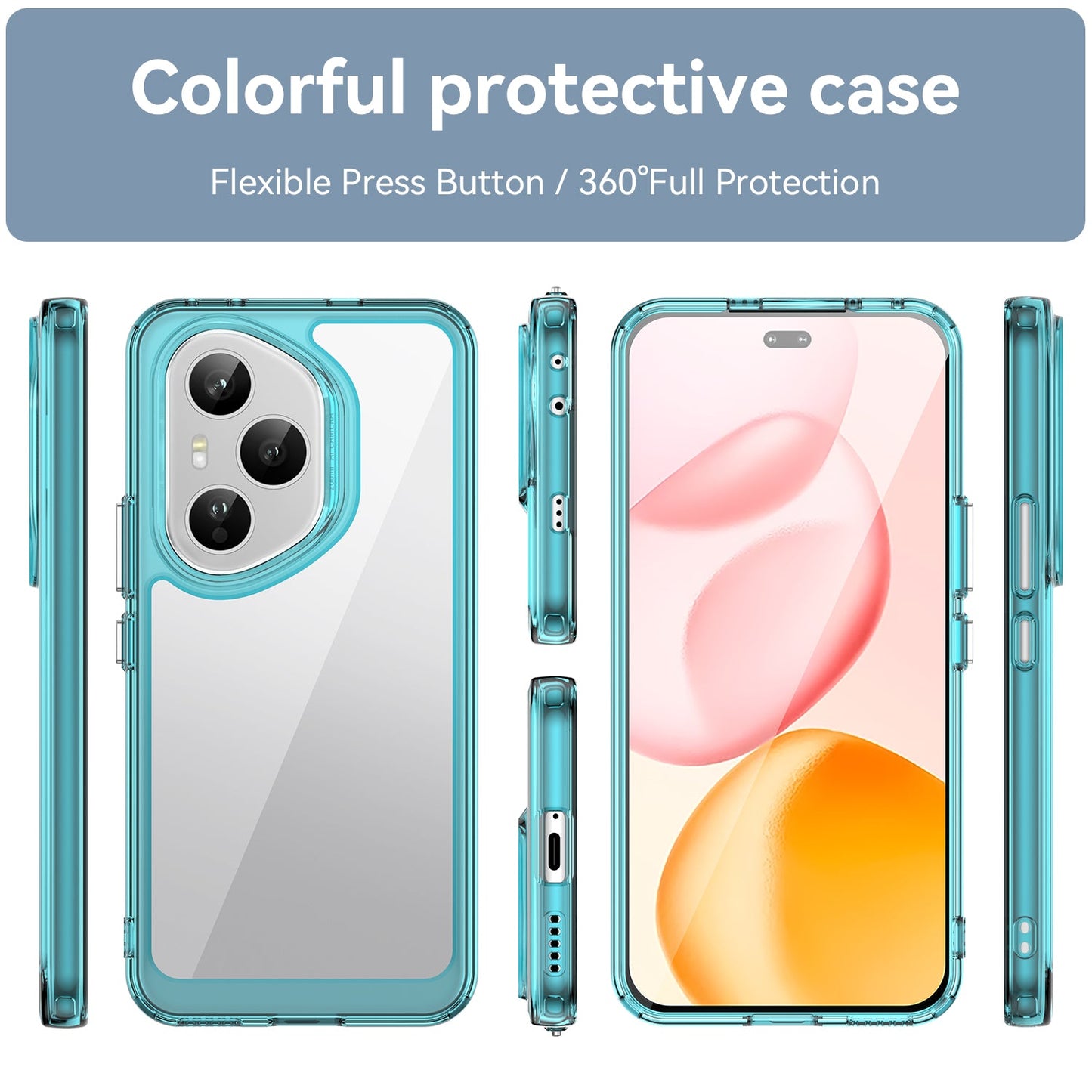 Honor 400 Pro Soft Gel Case [Clear Blue]