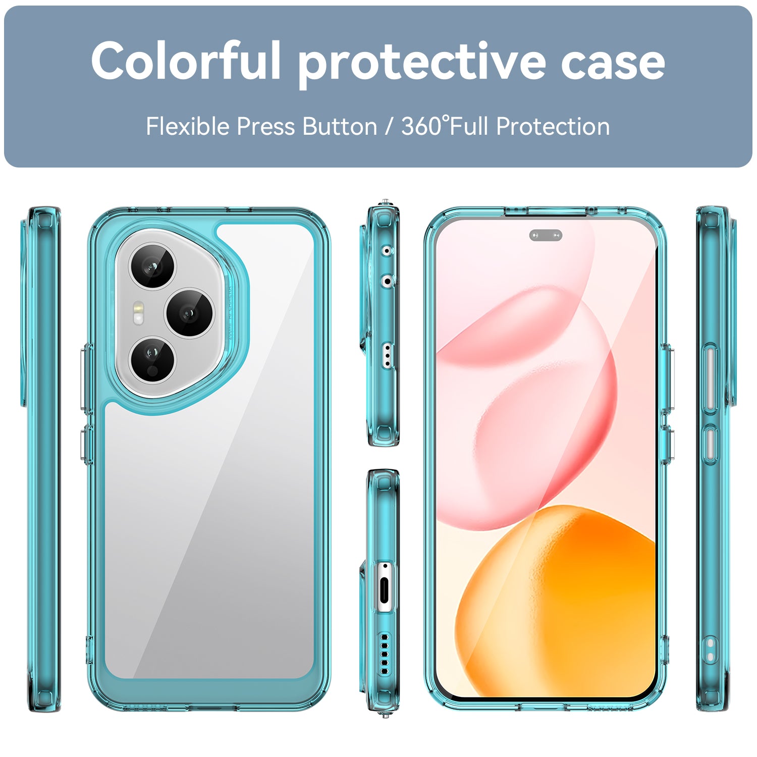 Honor 400 Pro Soft Gel Case [Clear Blue]