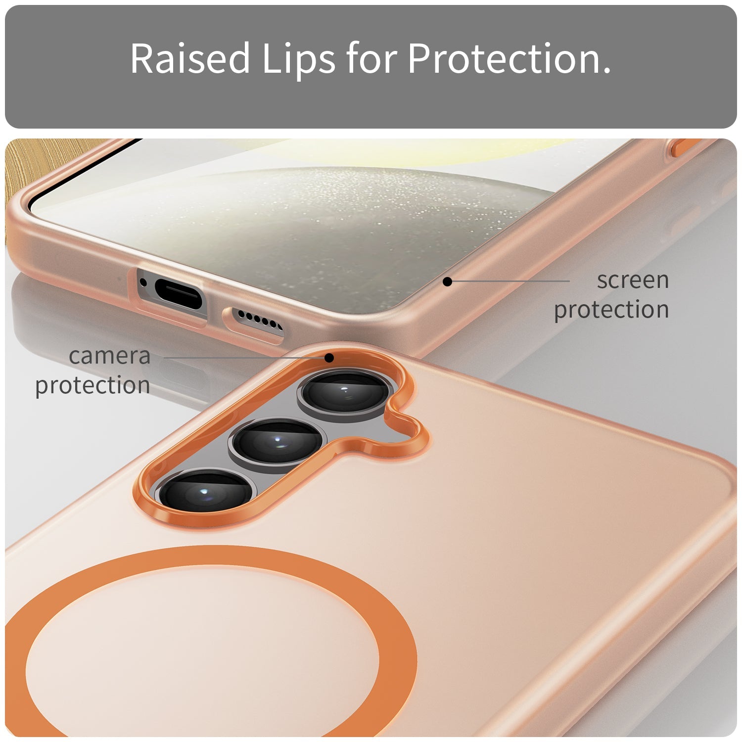 Galaxy S24 Plus / S25 Plus Magsafe Soft Matte Case [Orange]