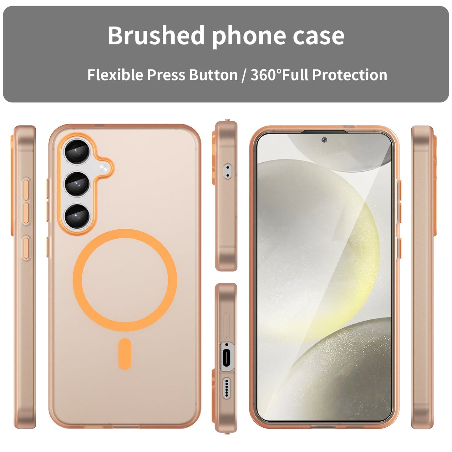Galaxy S24 Plus / S25 Plus Magsafe Soft Matte Case [Orange]