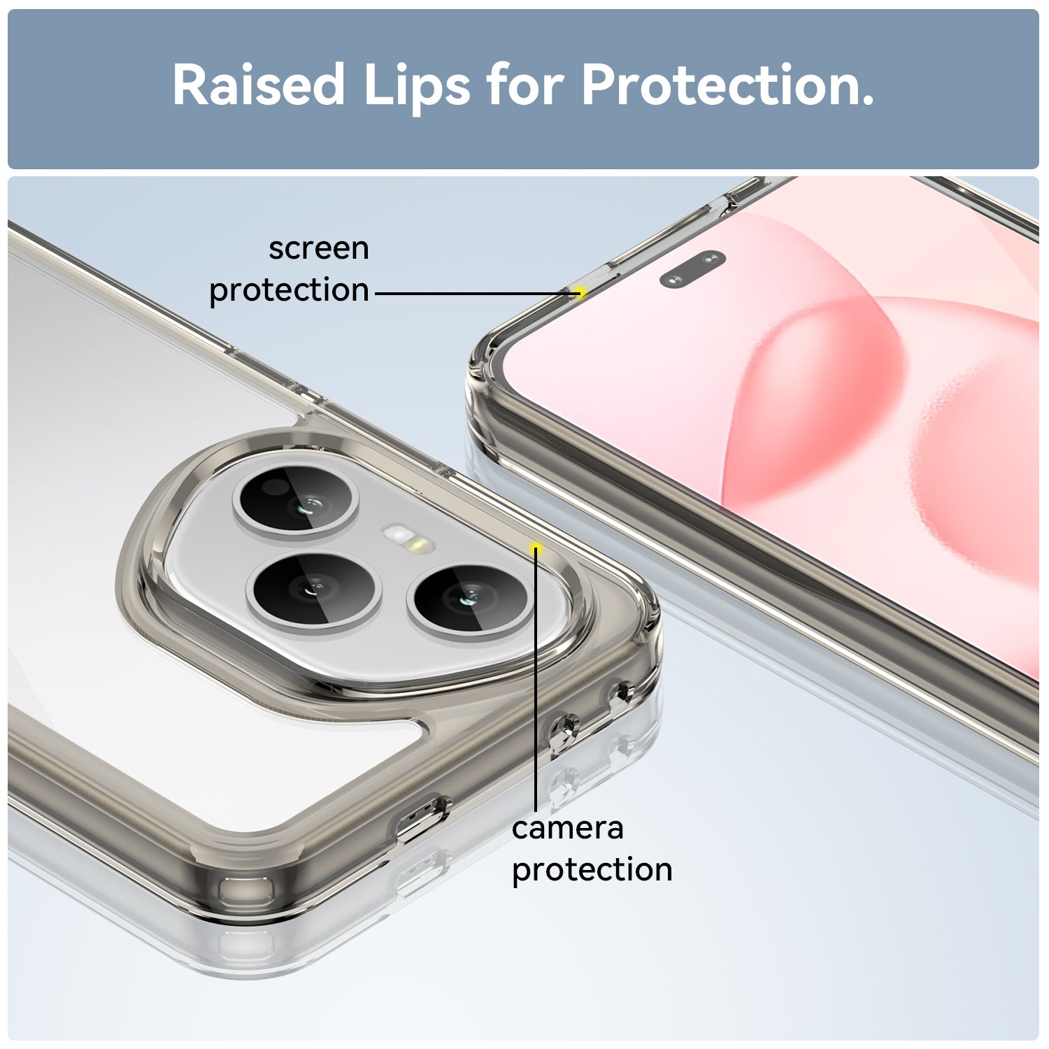 Honor 400 Pro Soft Gel Case [Clear Grey]