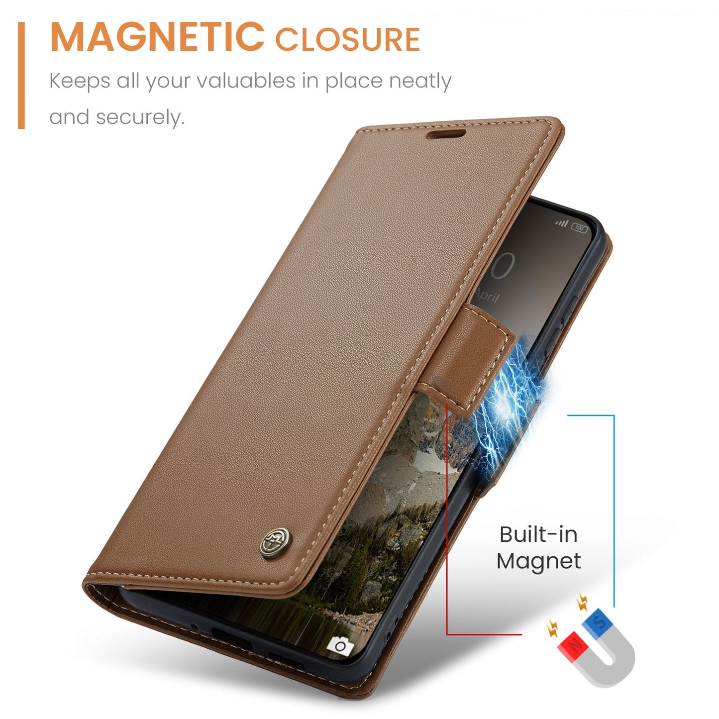 Xiaomi 14T Pu Wallet Case [Brown]