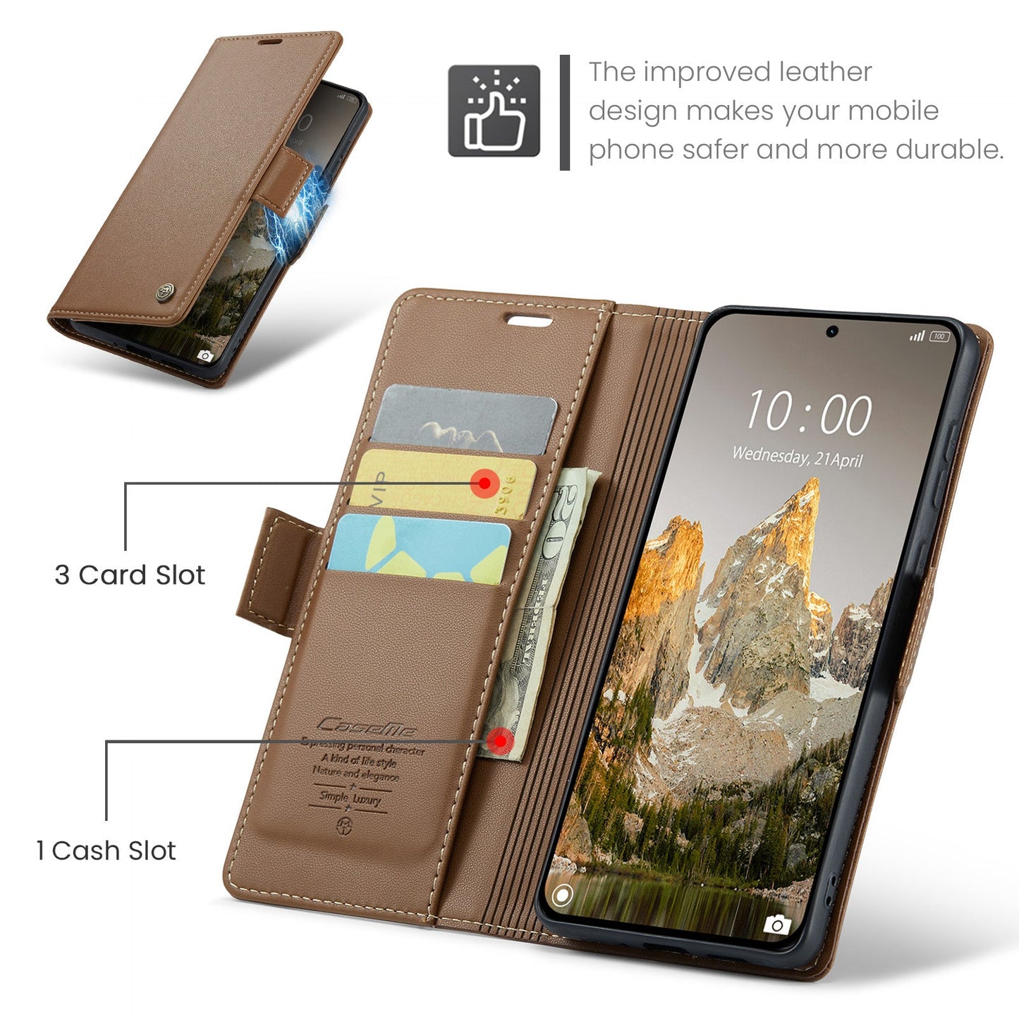 Xiaomi 14T Pu Wallet Case [Brown]