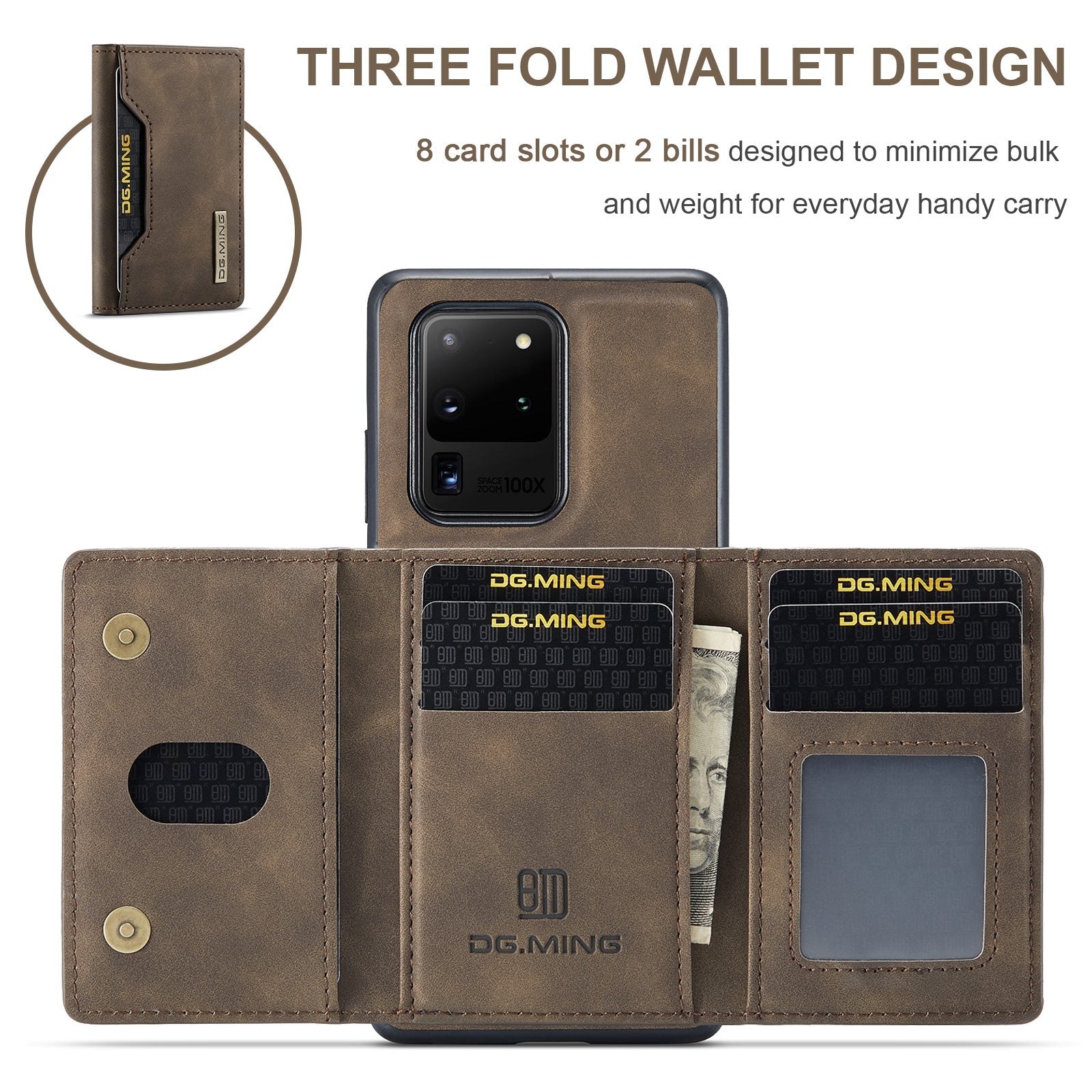 Samsung Galaxy S20 Ultra Magnetic Wallet [Coffee]