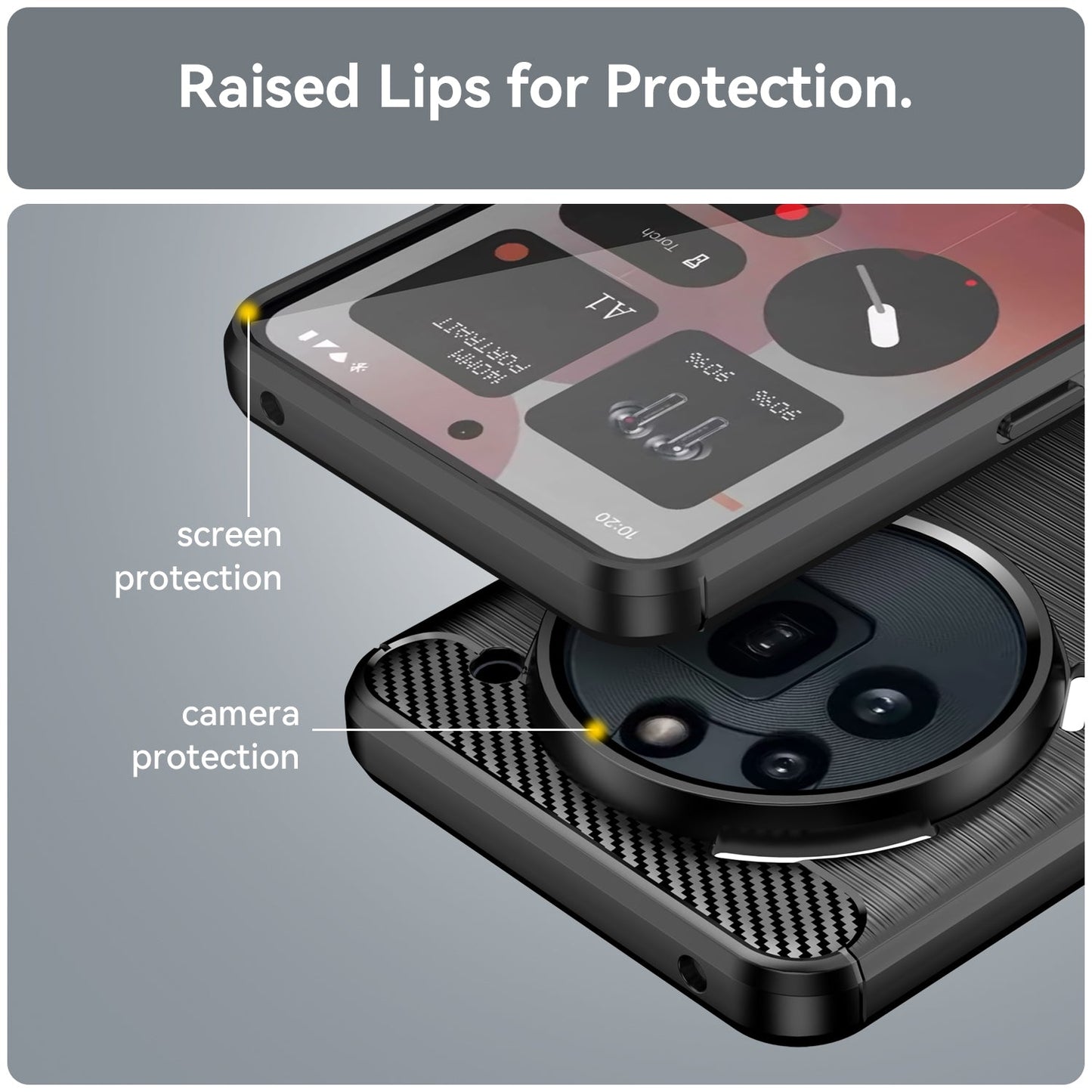Nothing Phone (3A) Pro Carbon Fibre Case [Black]