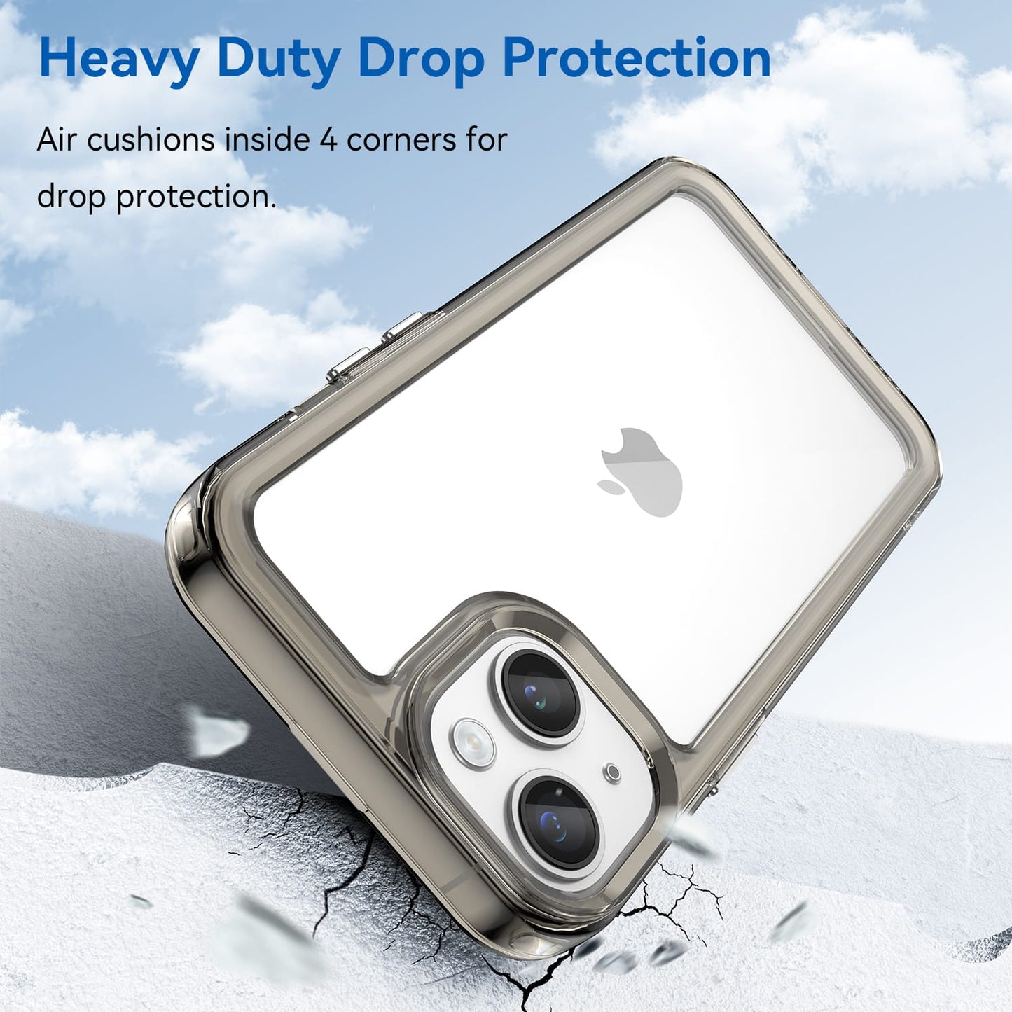 Iphone 14 Soft Gel Case [Clear Grey]