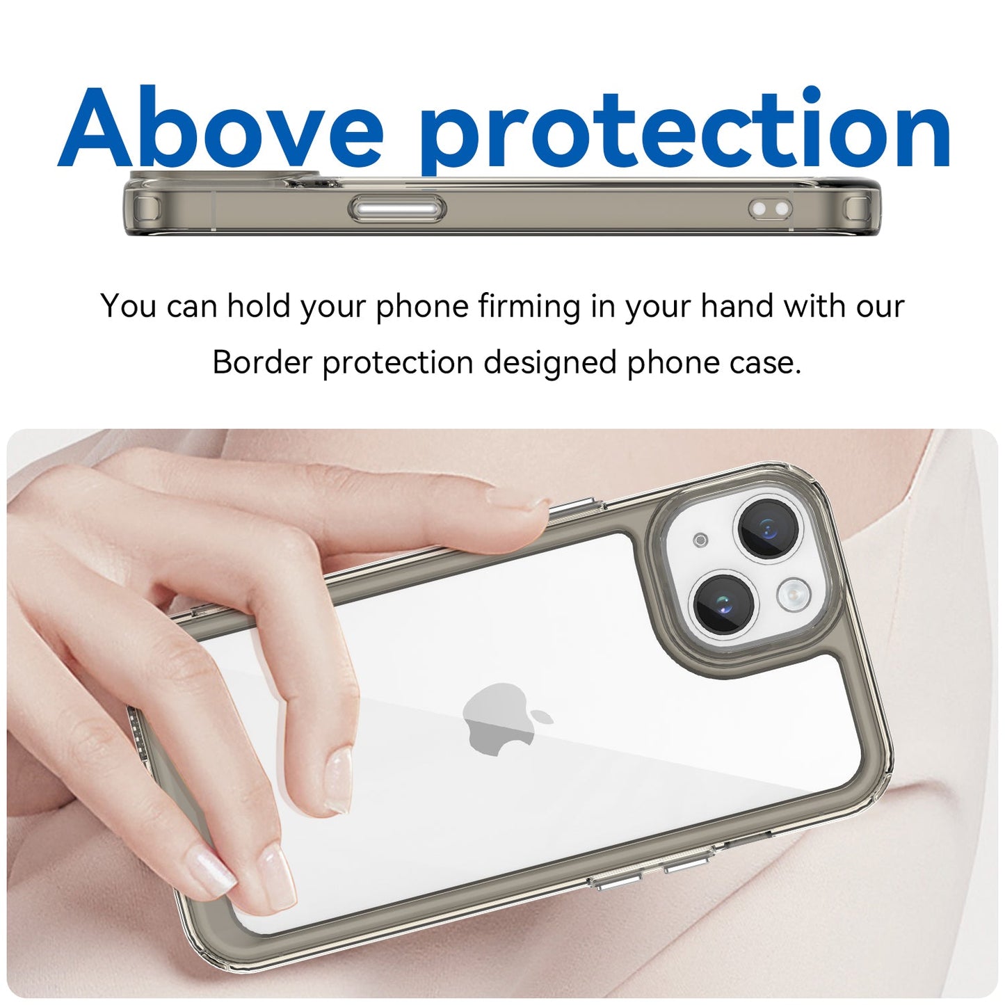 Iphone 14 Soft Gel Case [Clear Grey]