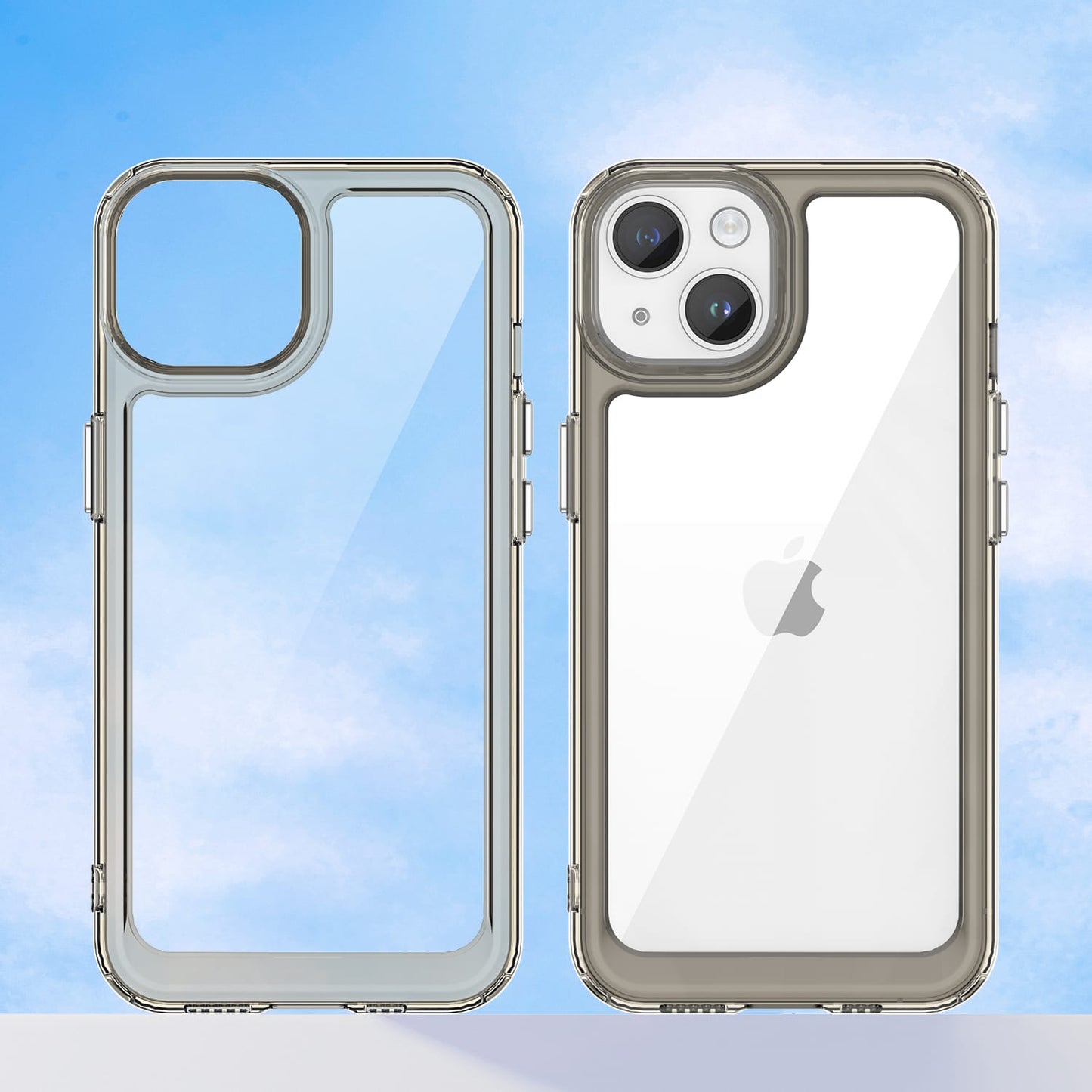 Iphone 14 Soft Gel Case [Clear Grey]