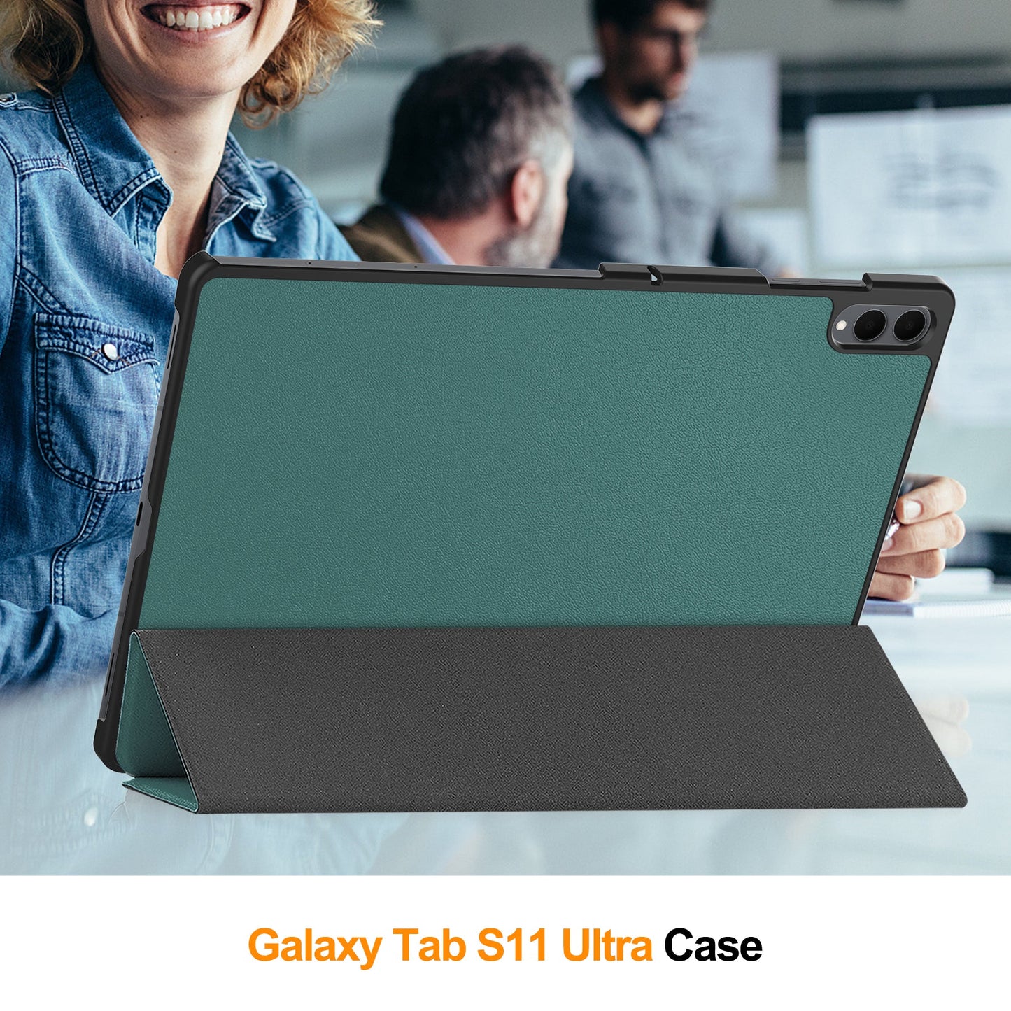 Galaxy Tab S11 Ultra Tri-fold Pu Case [Teal]