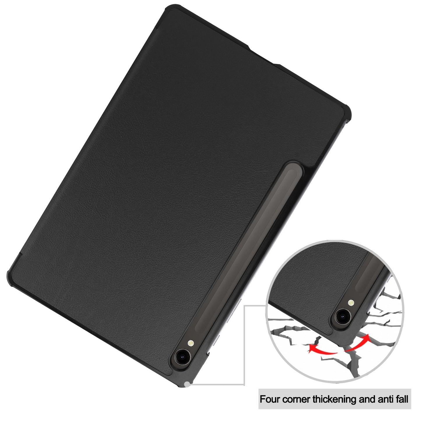 Galaxy Tab S9 X710 Tri-fold Pu Case [Black]