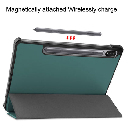 Galaxy Tab S9+ X810 Tri-fold Pu Case [Teal]