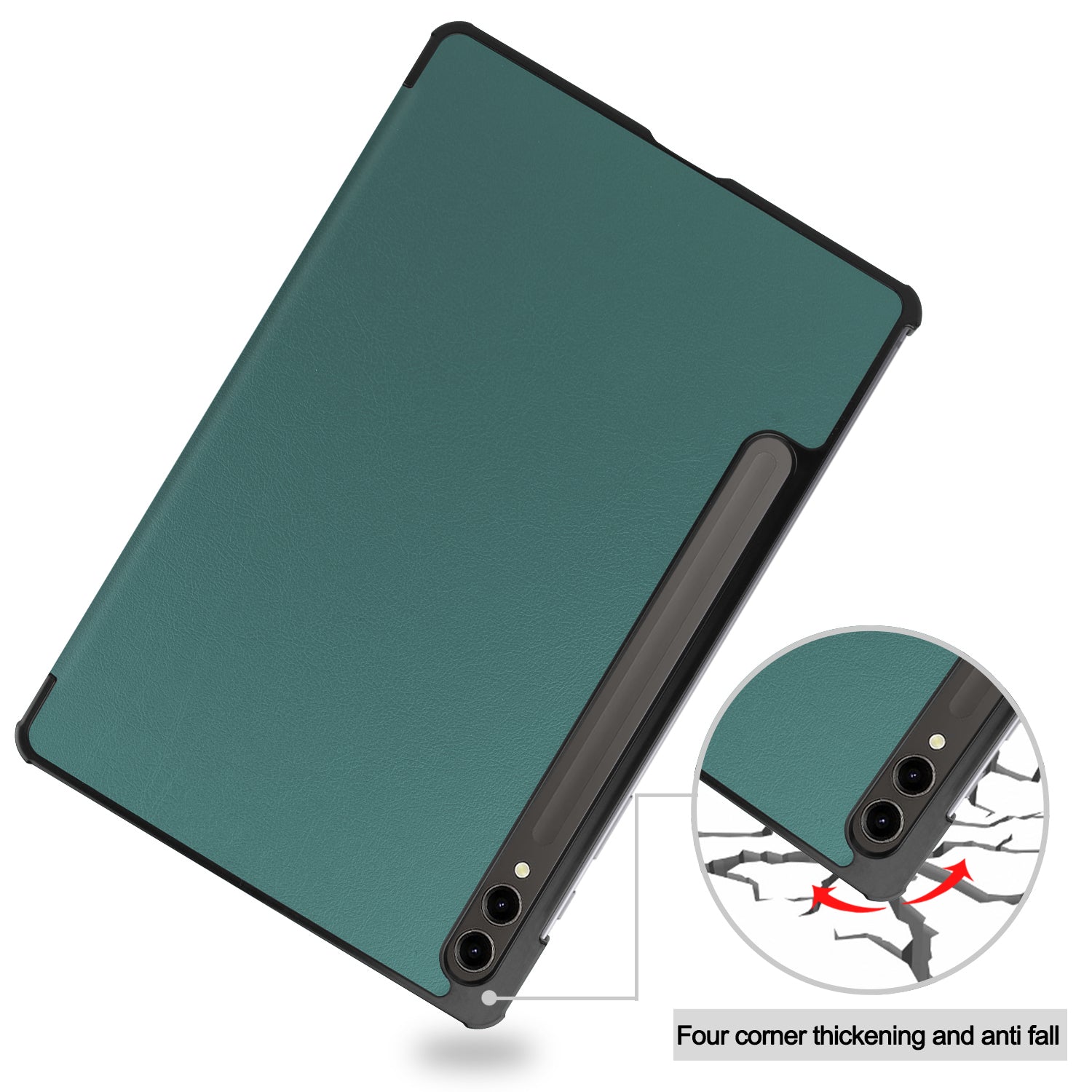 Galaxy Tab S9+ X810 Tri-fold Pu Case [Teal]