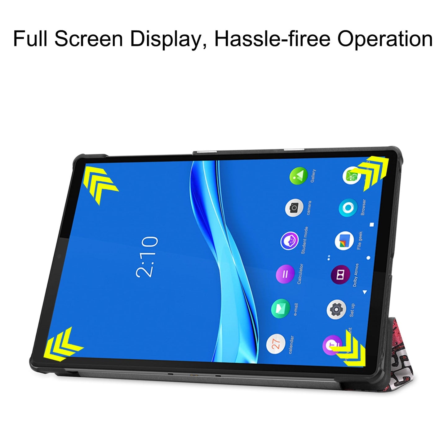 Lenovo Tab M10 Fhd Plus Tb-X606F Designer Tri-Fold Case [Graffiti]