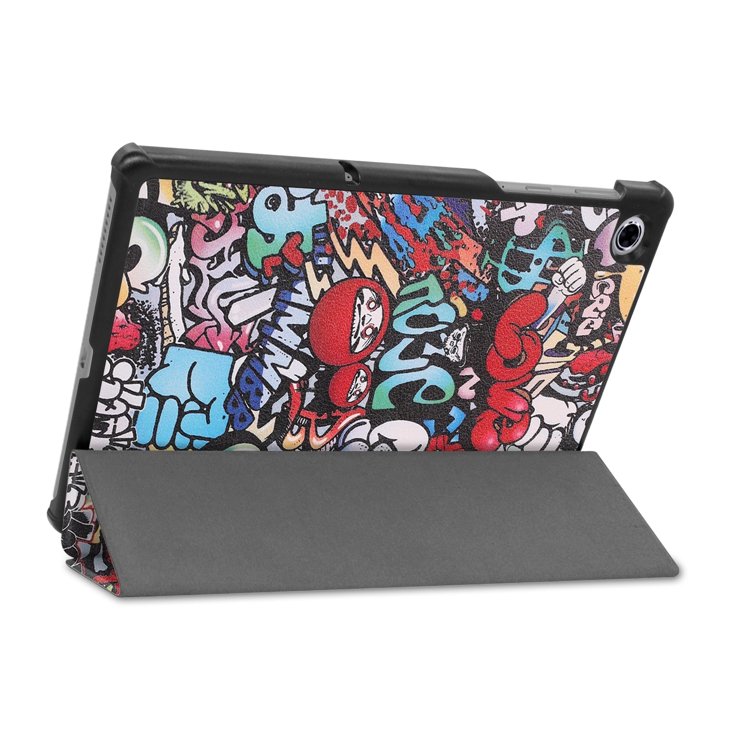 Lenovo Tab M10 Fhd Plus Tb-X606F Designer Tri-Fold Case [Graffiti]