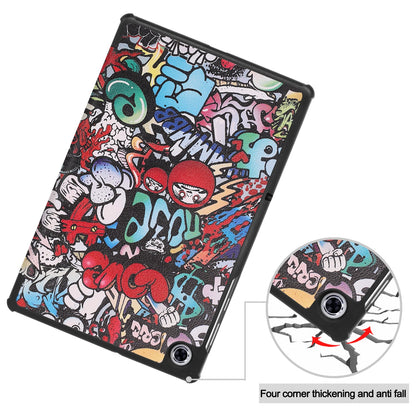 Lenovo Tab M10 Fhd Plus Tb-X606F Designer Tri-Fold Case [Graffiti]