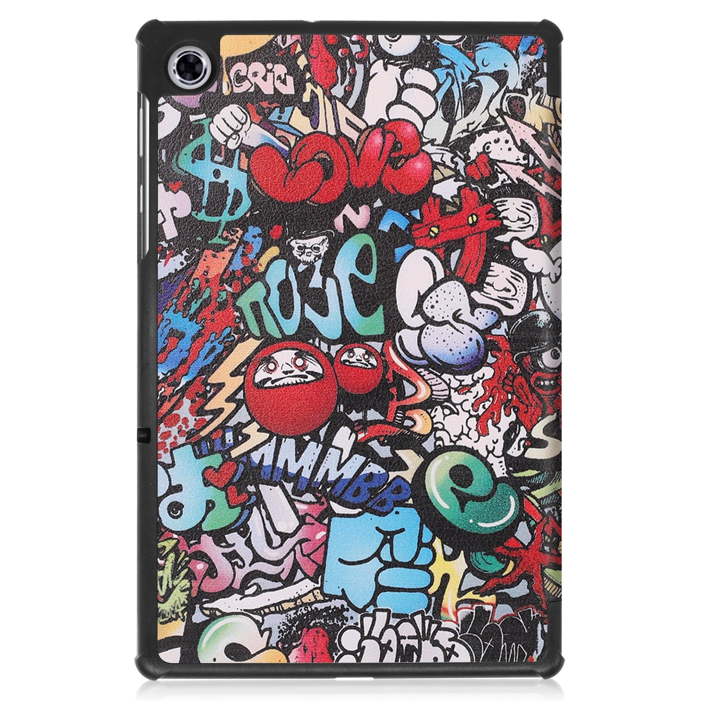 Lenovo Tab M10 Fhd Plus Tb-X606F Designer Tri-Fold Case [Graffiti]