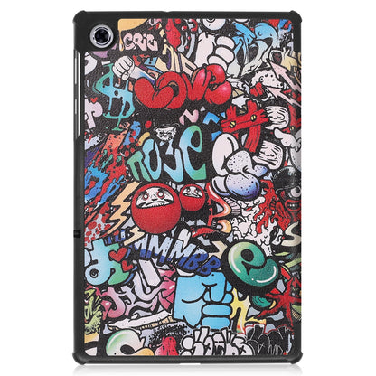 Lenovo Tab M10 Fhd Plus Tb-X606F Designer Tri-Fold Case [Graffiti]