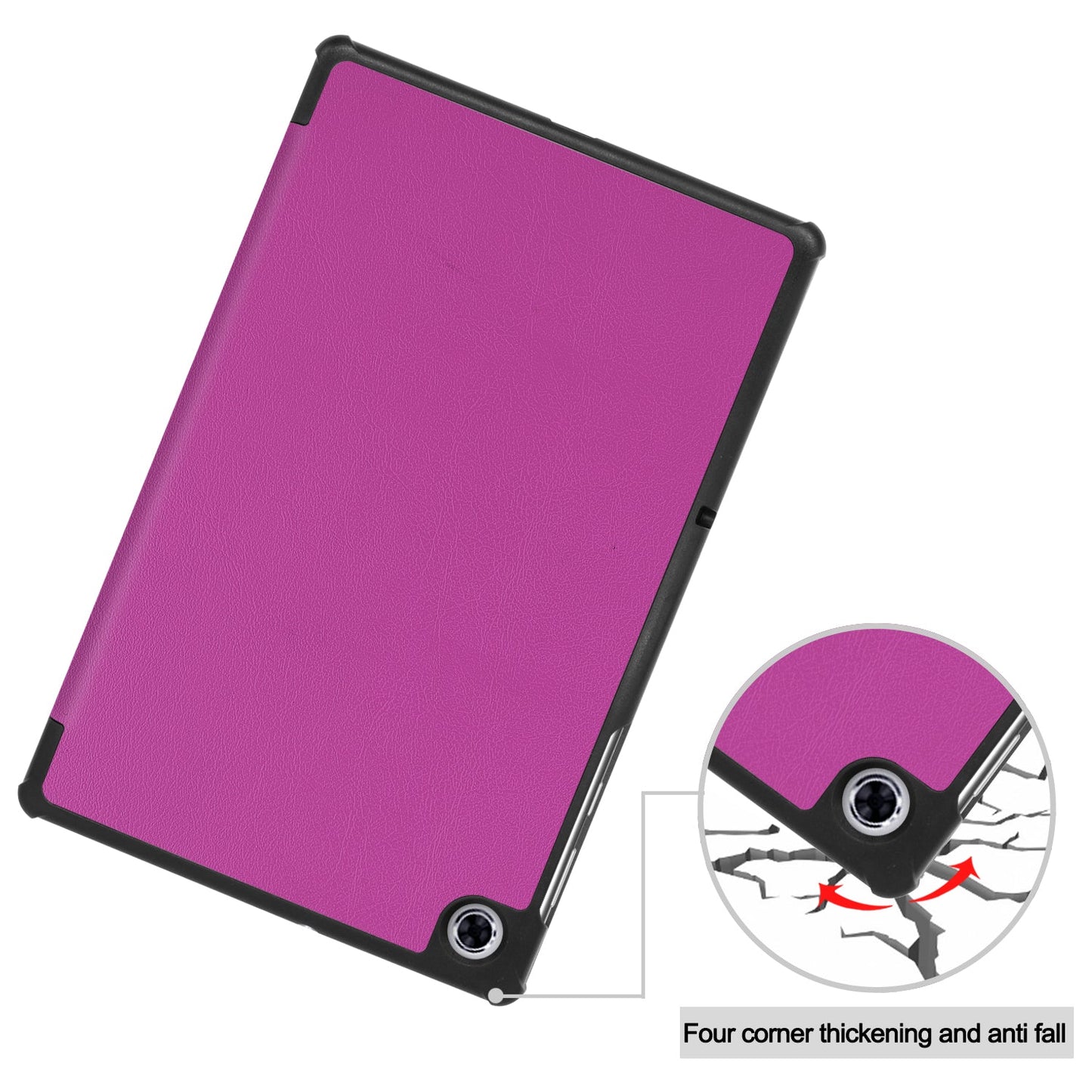Lenovo Tab M10 Fhd Plus Tb-X606F Tri-Fold Pu Case [Purple]