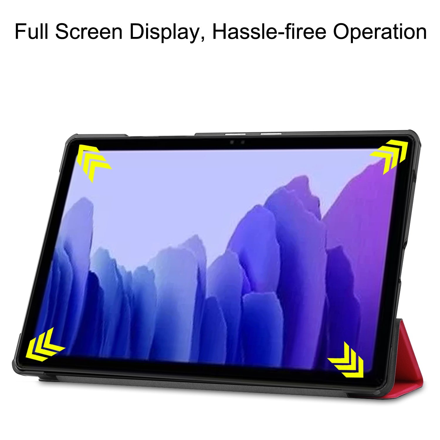 Galaxy Tab A7 10.4 T500 Tri-Fold Pu Case [Red]