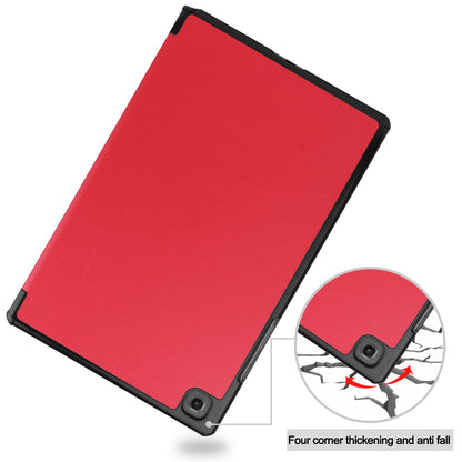 Galaxy Tab A7 10.4 T500 Tri-Fold Pu Case [Red]