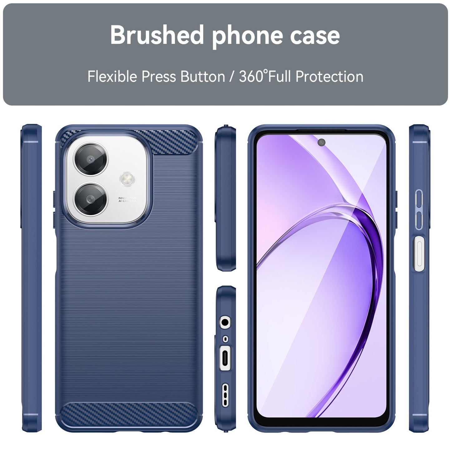 Oppo A60 5G Carbon Fibre Case [Navy]